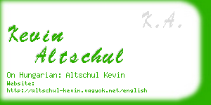 kevin altschul business card